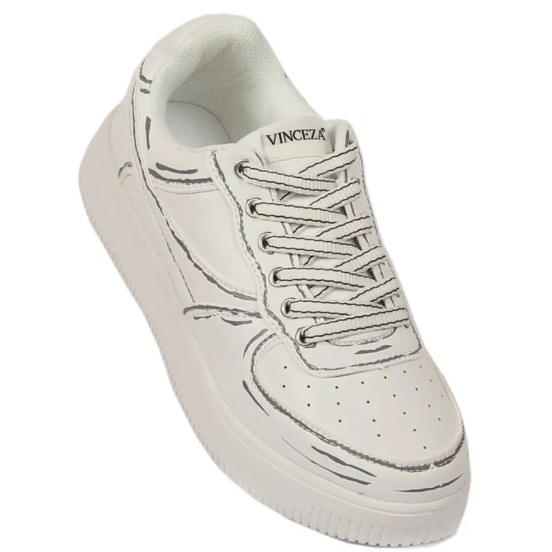 White Vinceza low sneakers