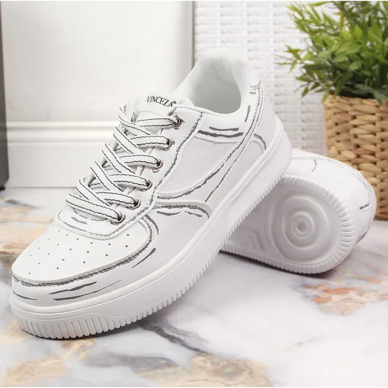 White Vinceza low sneakers