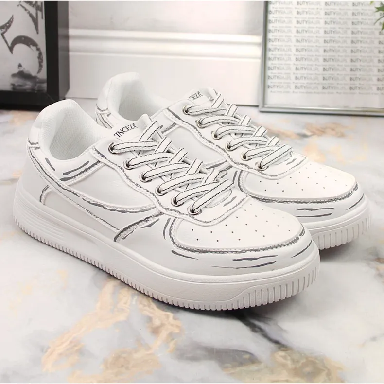 White Vinceza low sneakers