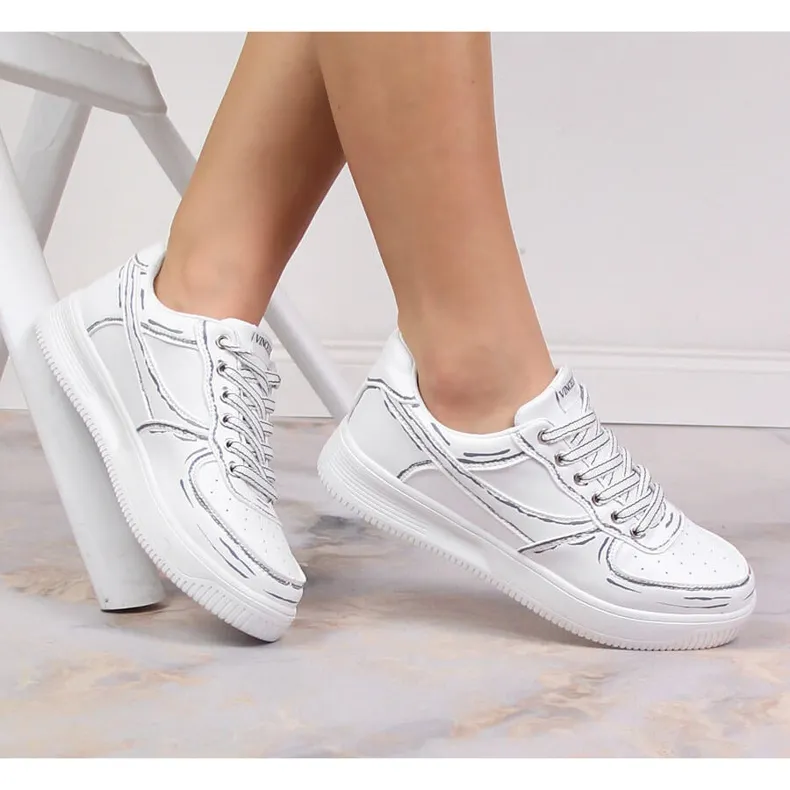 White Vinceza low sneakers