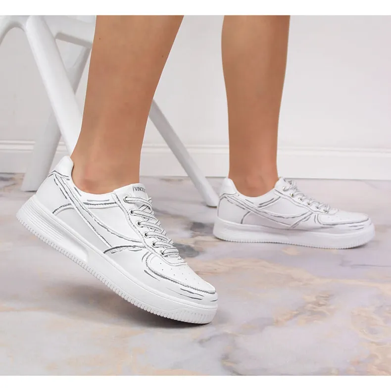 White Vinceza low sneakers