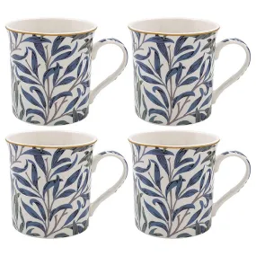 William Morris- Willow Bough- Set of 4 Mugs