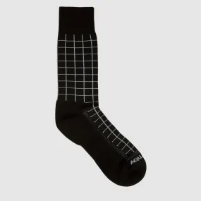 Windowpane Knit Blend Sock