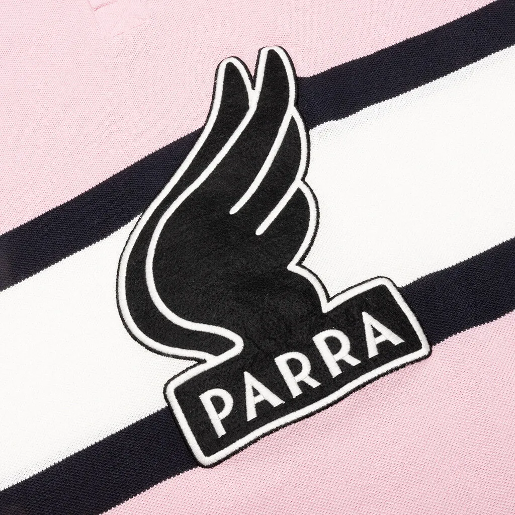 Pink and Off-White Winged Logo Polo