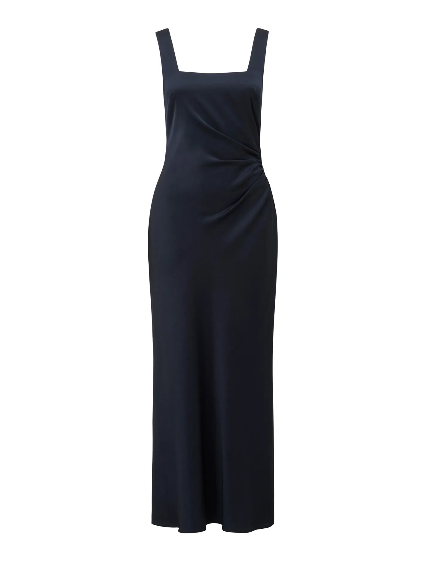 Winnie Square-Neck Ruched Midi Dress