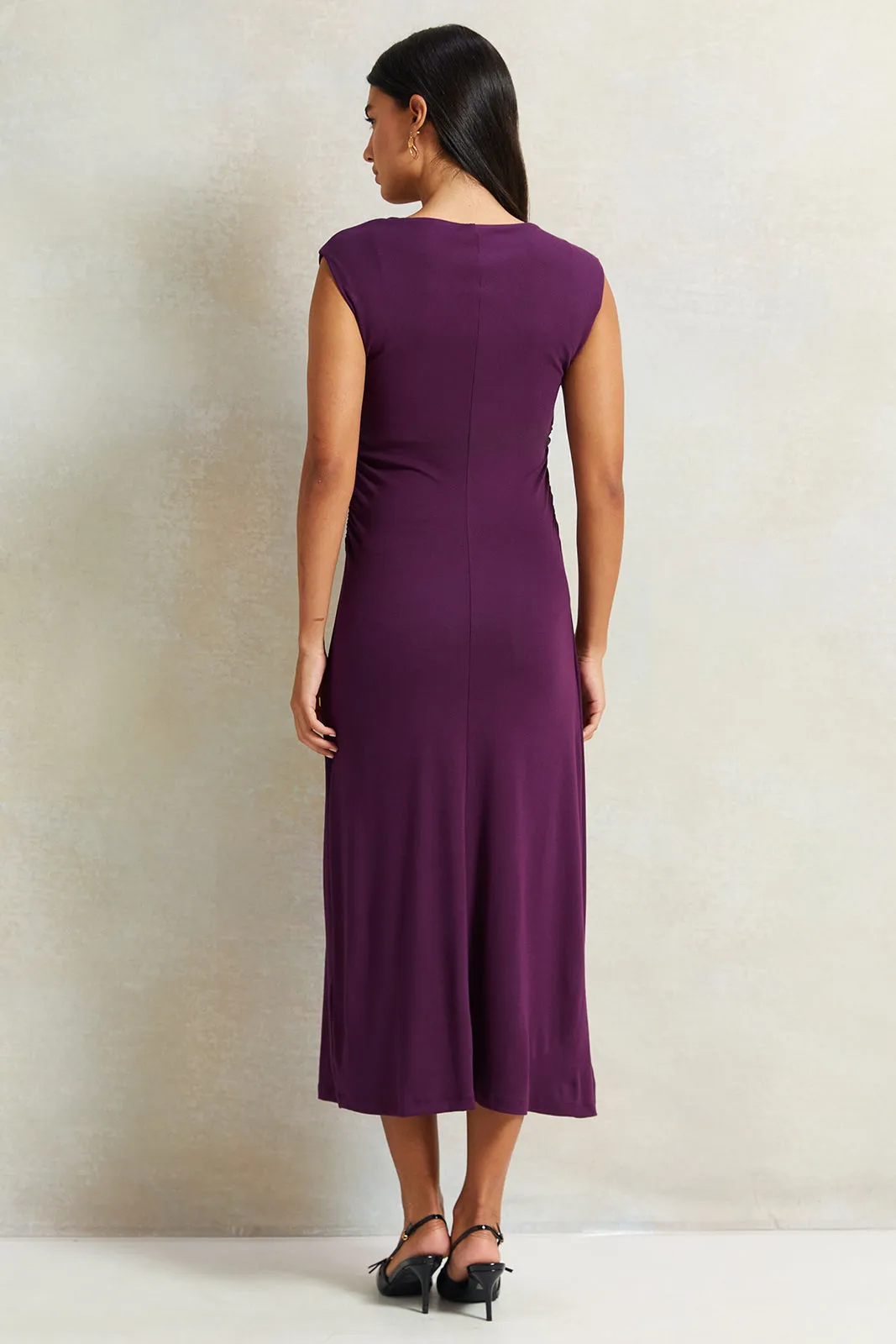 Women Purple Midi Dress