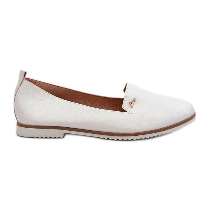 Women's Flat Moccasins White Enzla