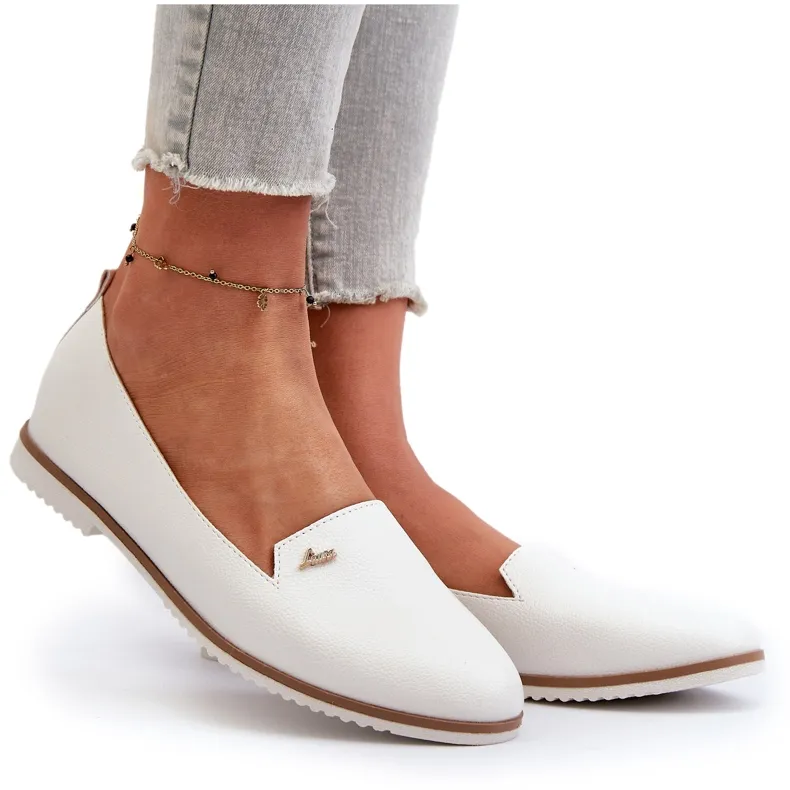 Women's Flat Moccasins White Enzla