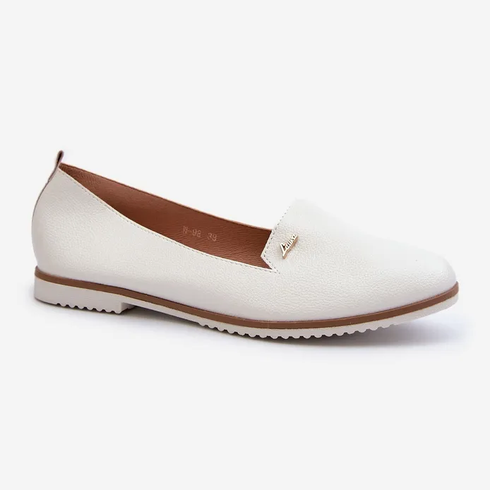 Women's Flat Moccasins White Enzla