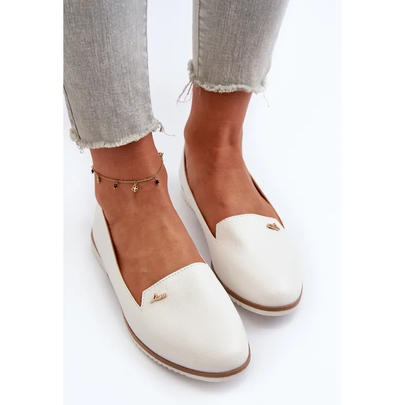 Women's Flat Moccasins White Enzla