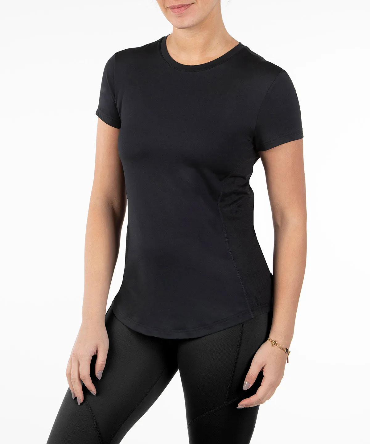 Women's Aria Tee Shirt with Mesh Knit Insert