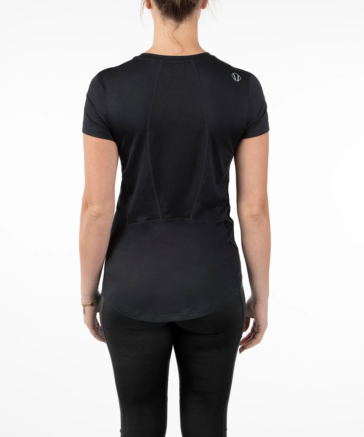 Women's Aria Tee Shirt with Mesh Knit Insert