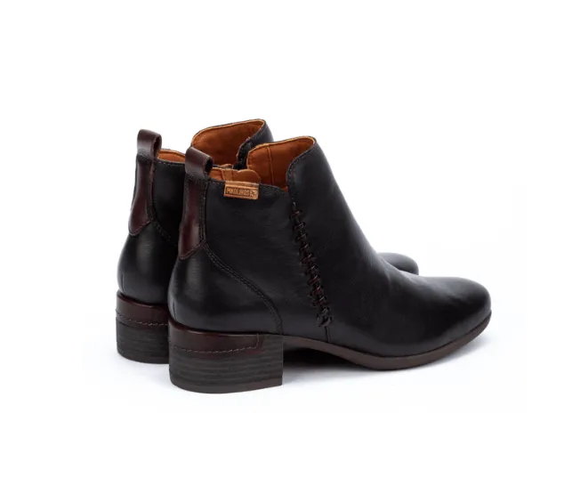 Women's Pikolinos Malaga Leather Ankle Boots Color: Black