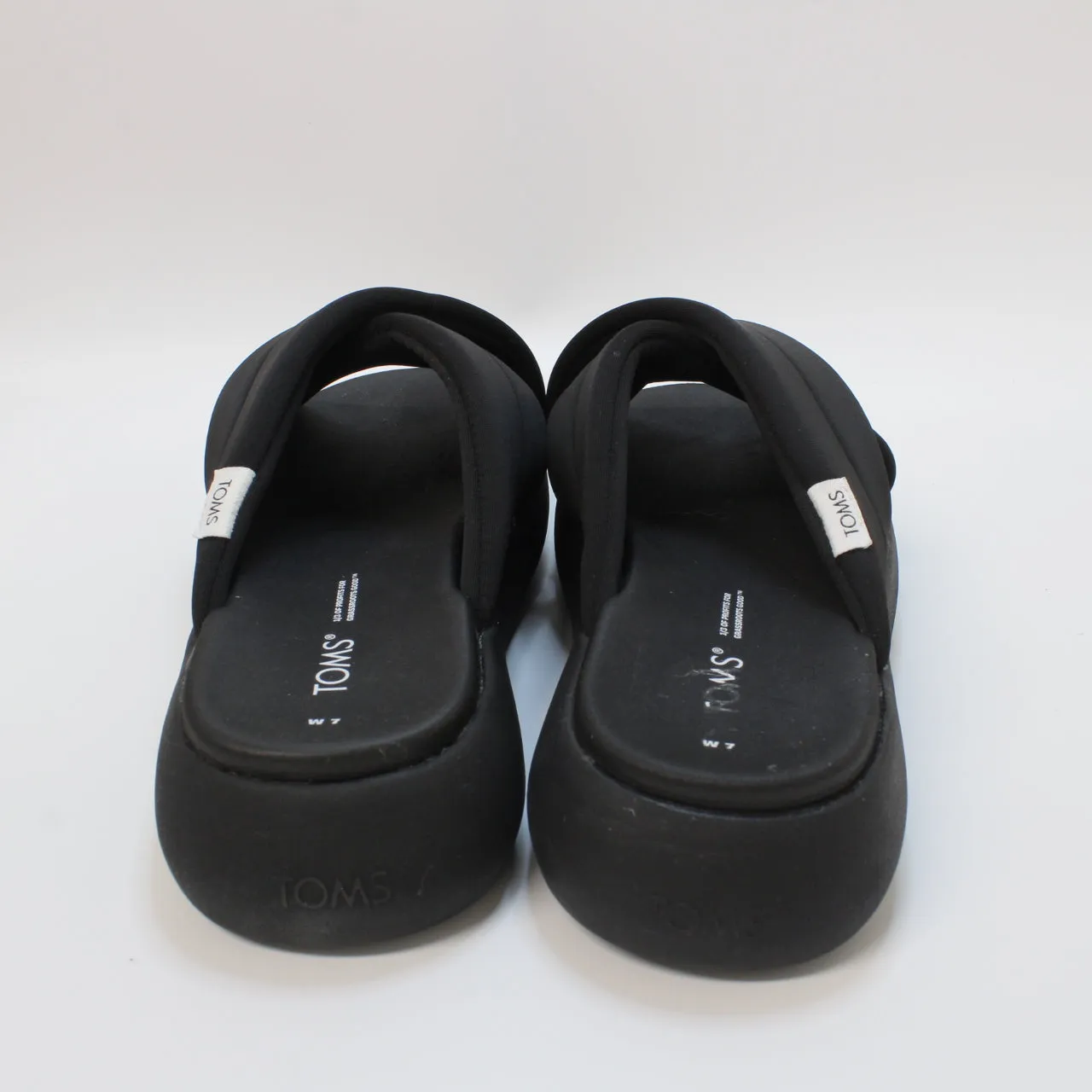 Black Repreve Jersey Women's Toms Mallow Cross Slides