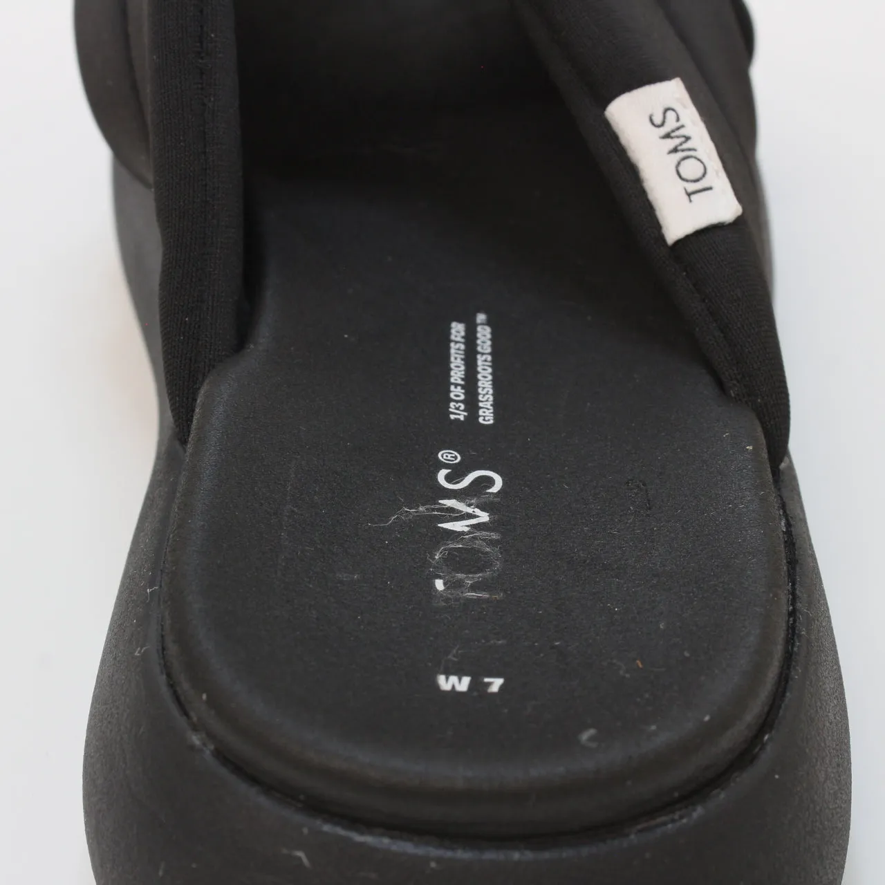 Black Repreve Jersey Women's Toms Mallow Cross Slides