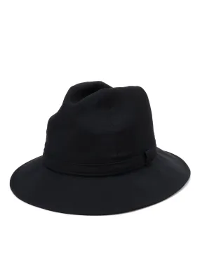 WOOL GABARDINE FEDORA HAT