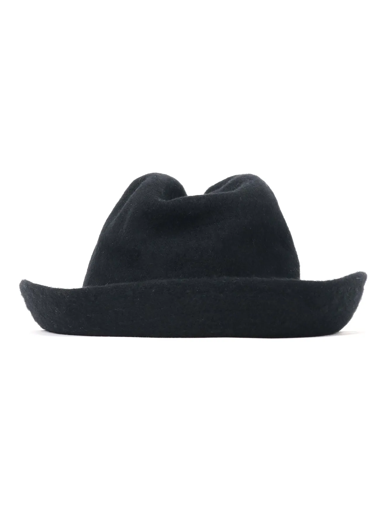 WOOL MELTON FELT HAT WITH SHORT BRIM