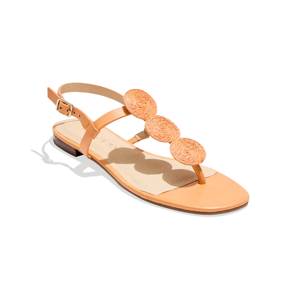 Worth Raffia Flat Sandal