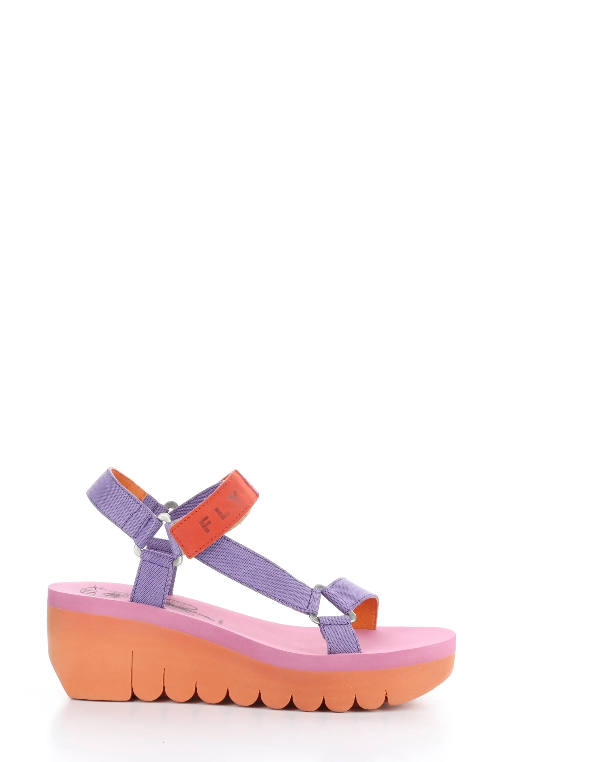 VIOLET/ORANGE Velcro Sandals - YEFA726FLY 008