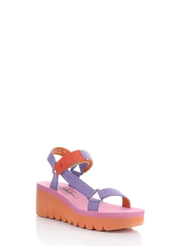 VIOLET/ORANGE Velcro Sandals - YEFA726FLY 008