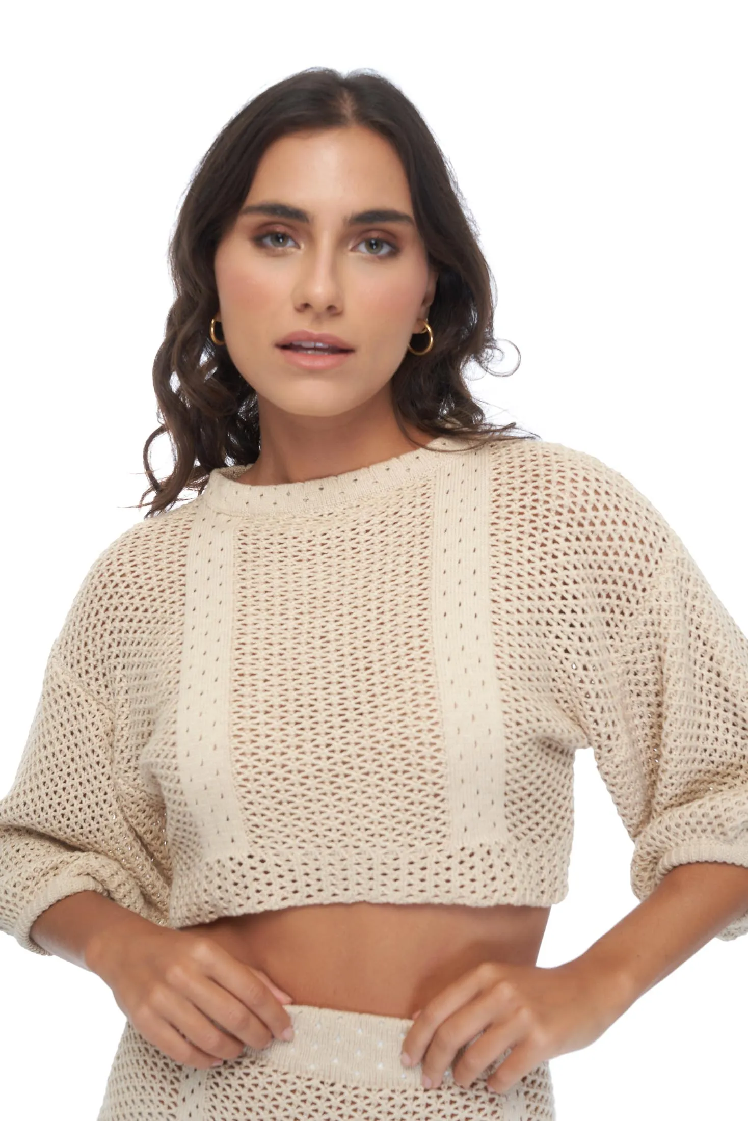 Yuka Knit Top - Beige