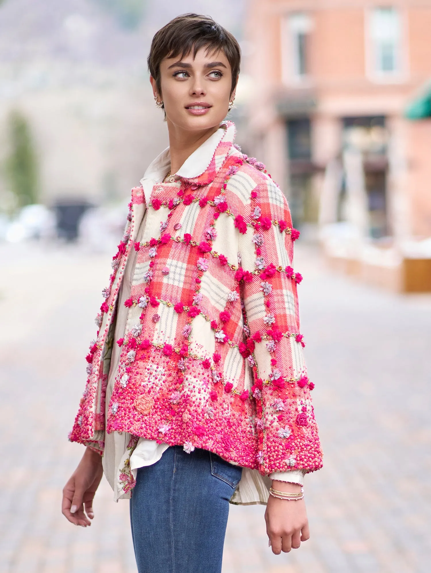 Zahra Floral Check Jacket